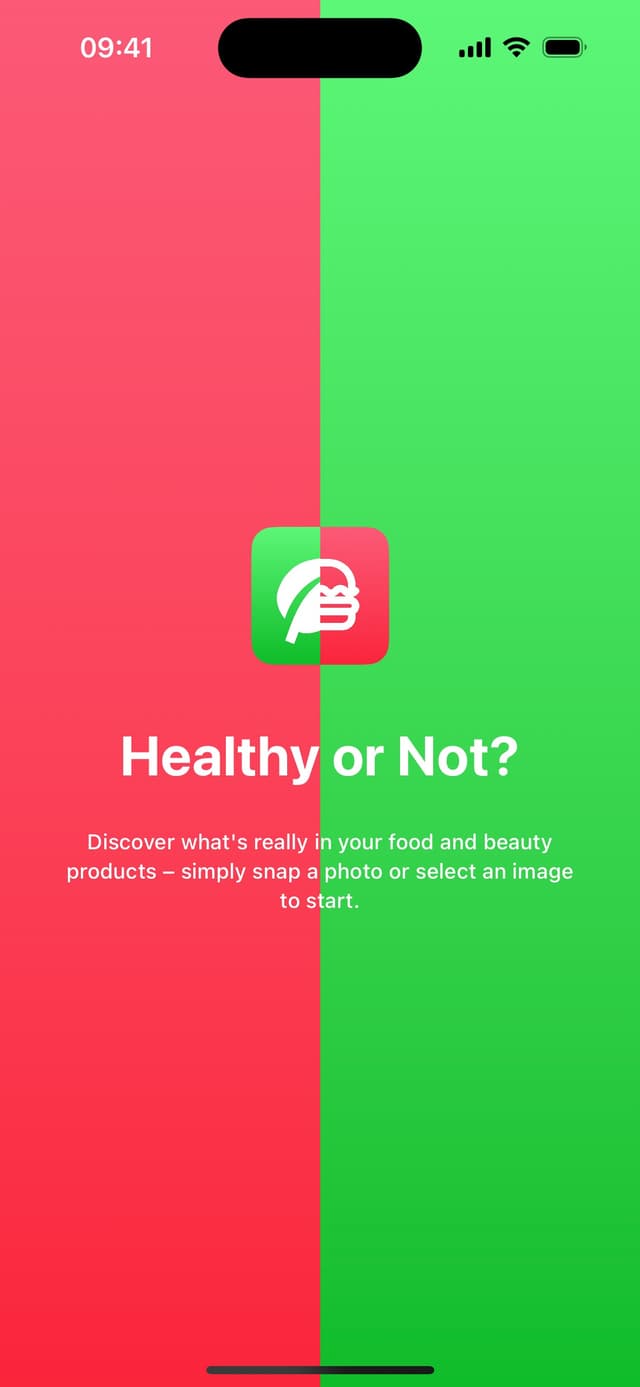 HealthyOrNot app screenshot